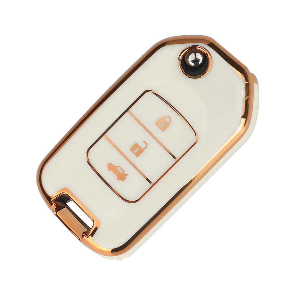 Jingyuqin 2/3 Buttons Soft TPU Car Key Case For Honda Accord Civic City CRV Jazz Crider Odyssey XR-V Vezel HR-V FRV Replace