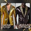 Sequin Jacket for Men Sparkling Stage Stage [ADOSSY] - Costume, Recital, Cosplay, Event, Party, Suit, Tuxedo, Red, Gold, Silver, Black, Wedding,