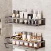 Wall-Mounted Punch-Free Bathroom Storage Shelf for Toiletries and Cosmetics