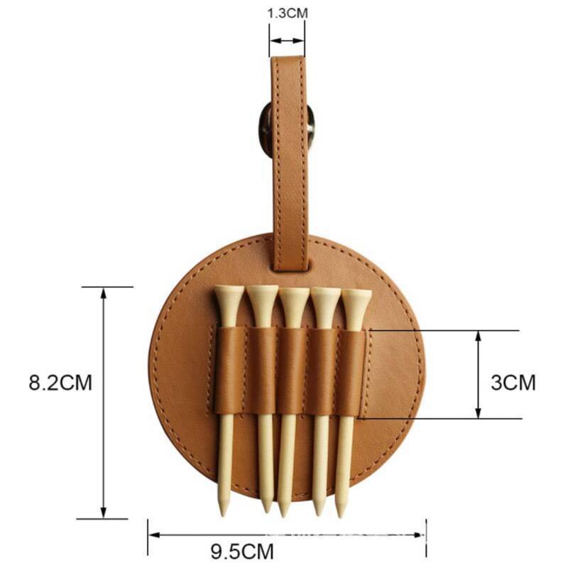Multi-pack Golf Nail Leather Case, Waist-hung Wooden Nail Golf Tee Storage Cover, Protective Cover