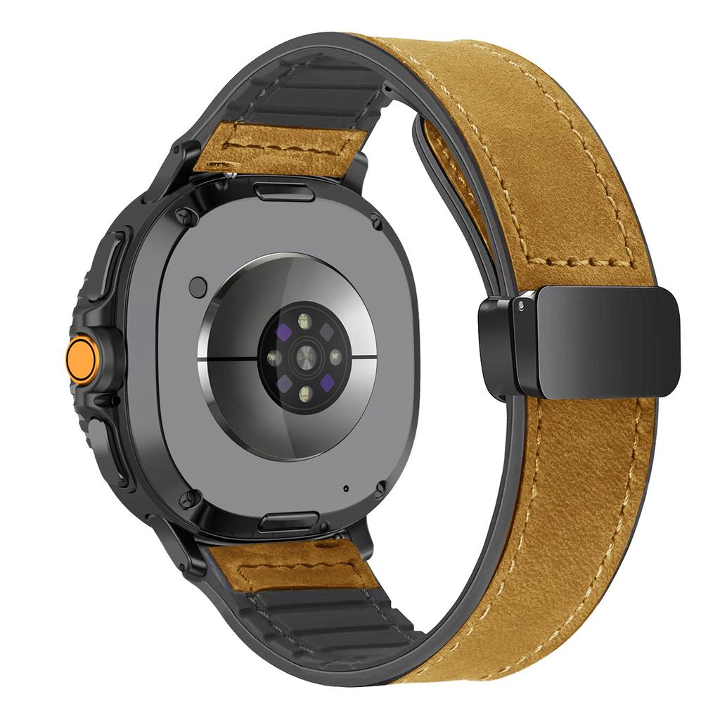 Leather Band for Samsung Galaxy Watch 8/8 Classic Magnetic Strap Silicone Bracelet for Galaxy Ultra 2025/7ultra Quick Fit Correa