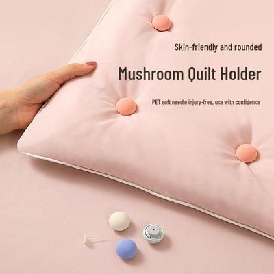 Portaquilt staccabile a forma di fungo: Delicato sulla pelle, Senza tracce, Antiscivolo per piumoni spessi e sottili. Ideale per Case Studentesche.