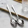 Kitchen Soup Spoon Stainless Steel Serving Elegant Buffet Utensil Heavy-Duty Slotted Easy Clean for Commercial Grade Restaurant Scoop Mirror Polished
