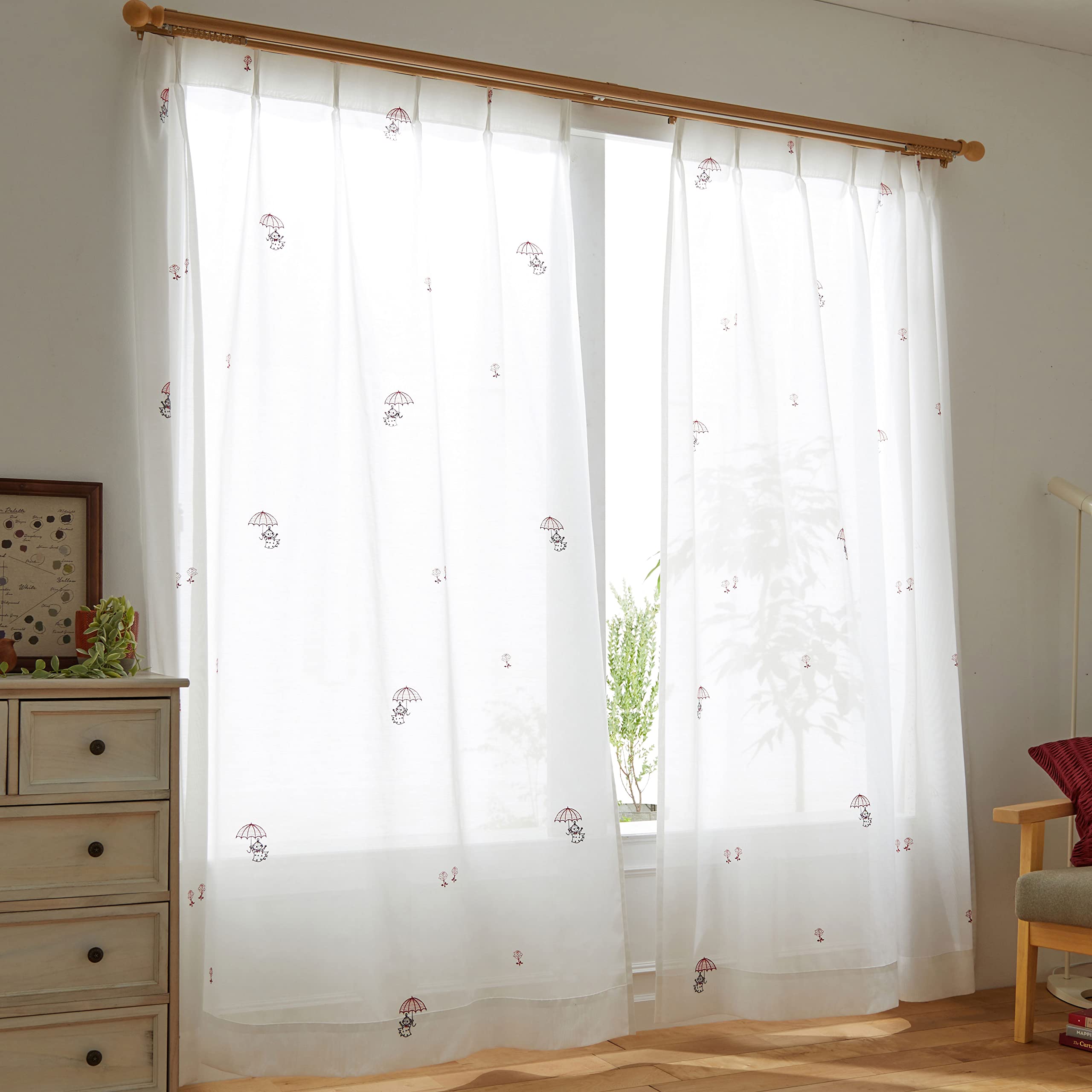 Шторы-занавески Suminoe MOOMIN, Прозрачные, 1 панель, 100 x 133 см, Ш, 342-73212