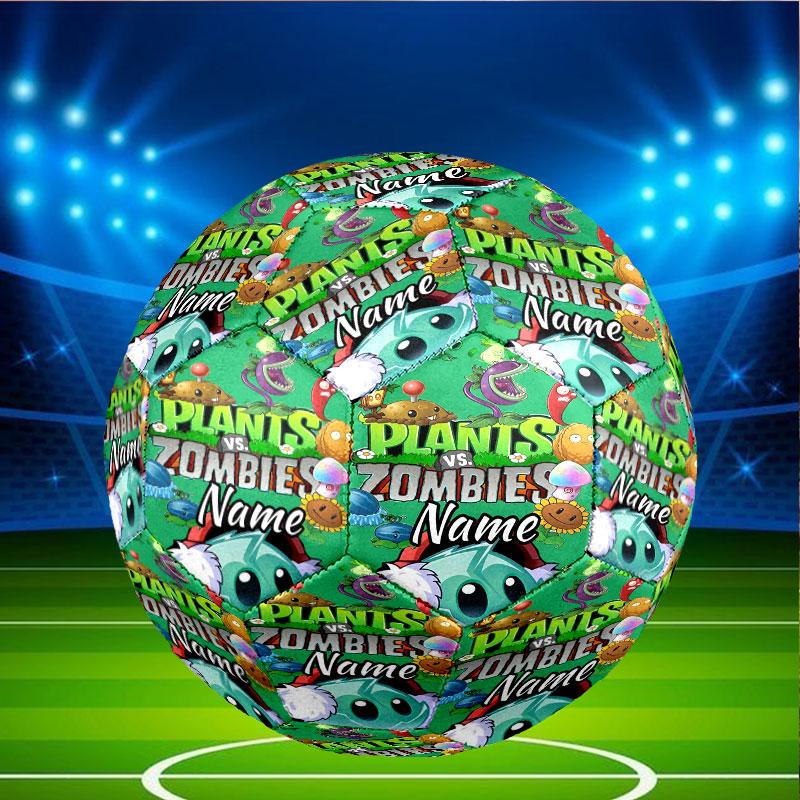 Custom Name Personalized Plants vs. Zombies Print Size 5 Soccer Ball Training & Match Football, for Team, Kicking, Gift for Football Enthusiasts