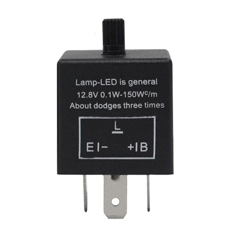 1 PCS Universal 12V 3 Pin CF14 Motorcycle LED Flasher Blinker Relay Black Automobile Turn Signal Light Relay Motorcycle Switch