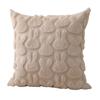 18x18cm Happy Easter Rabbit Pattern Throw Pillow Cover Wool Square Cushion Cover Soft Plush Sofa Pillowcase Home Room Decoration