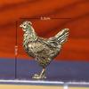 Creative Rooster Ornament Pure Brass Rooster Figurine Intricate Animal Brass Home Decor Office Gift Table Ornament