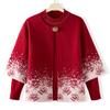 Knitted Sweater Two-piece Set Mother Suit New Fashion Sweater Suit Middle-aged Ladies Temperament Jacket