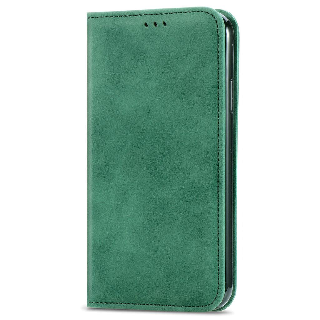 For Samsung Galaxy S24+ Cell Phone Cases Skin-touch Leather Magnetic Adsorption Cover
