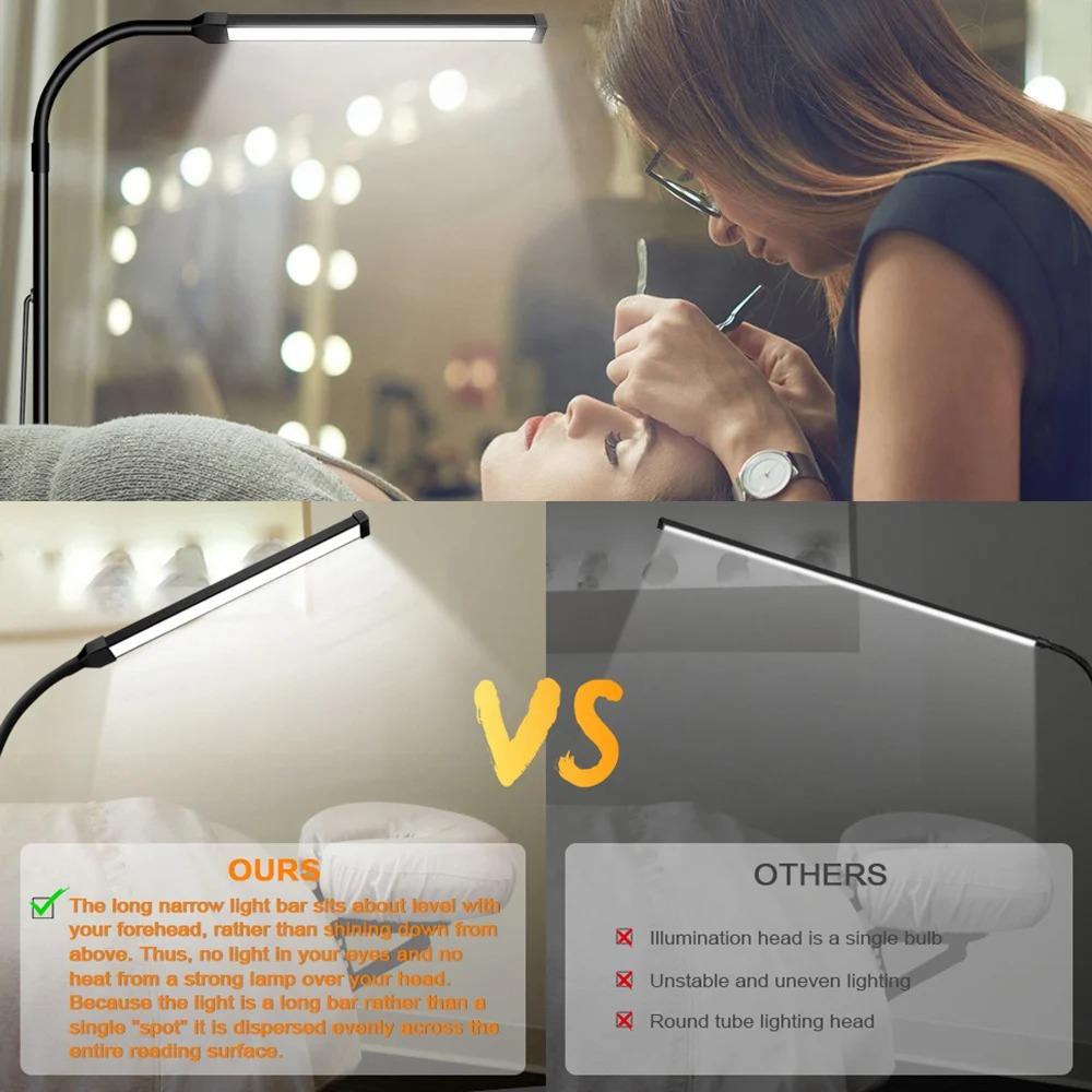 LED Floor Lamp Dimmable  Adjustable Gooseneck Stand Floor Standing Lights for Living Room Bedroom Office Standing Reading Light