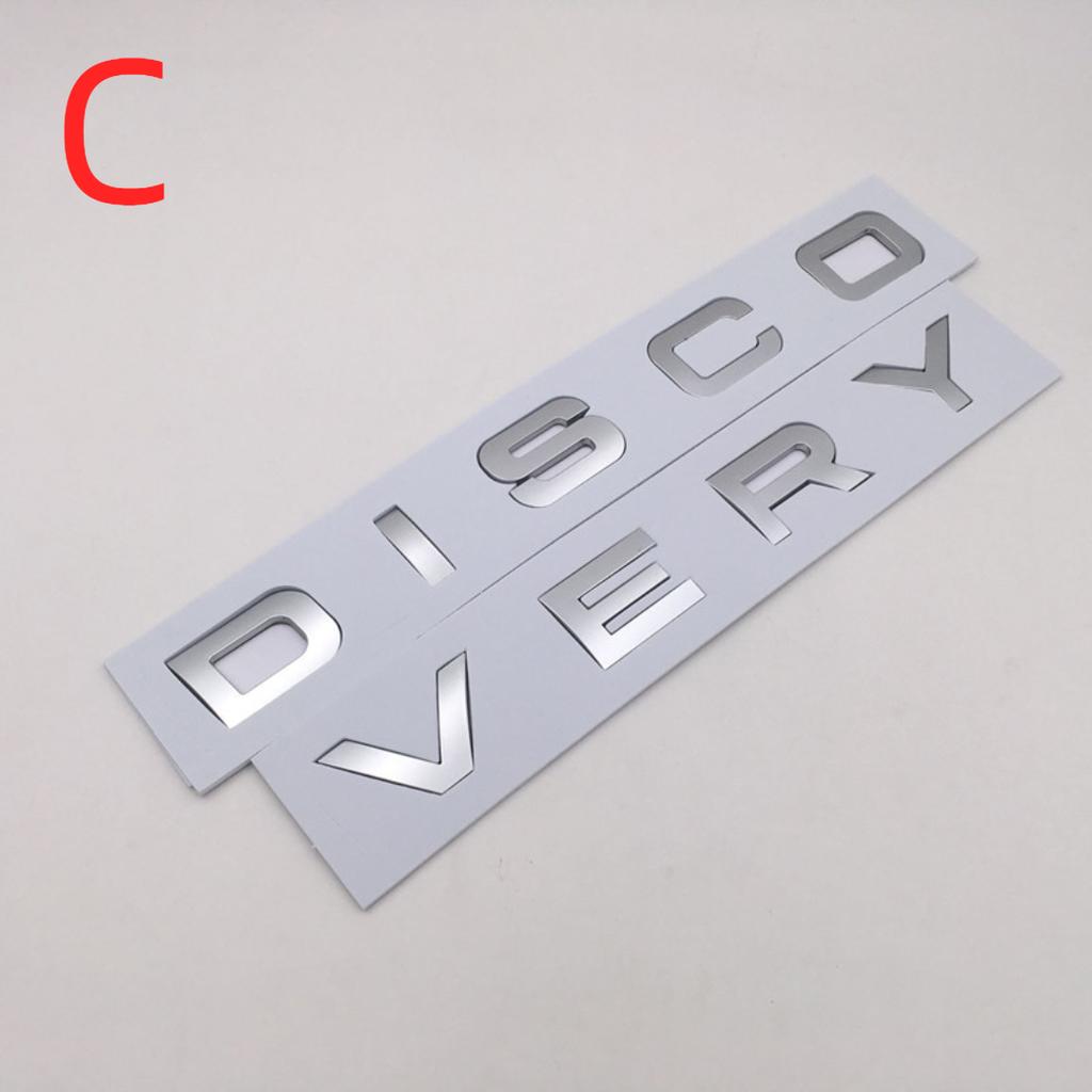 3D Letter DISCOVERY Car Rear Front Badge Emblem Decal Sticker for L/and R/over Front Hood Rear Trunk Accessories