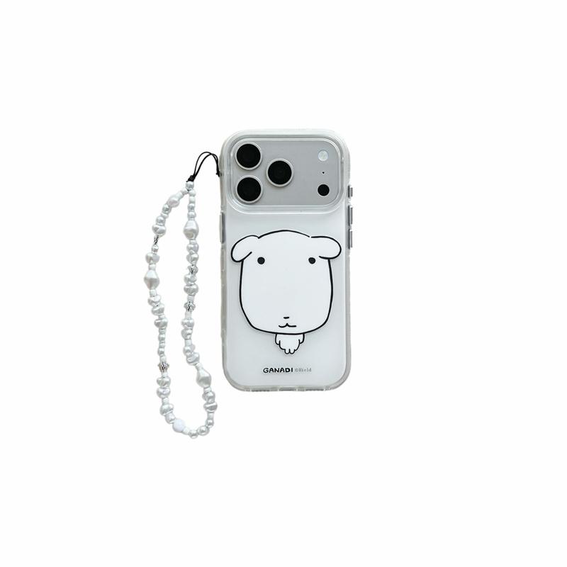 Cute Big Head Dog Puppy Phone Case For iPhone 17 Pro 16 15 14 Pro Max with Double-Sided IMD Frosted Shockproof 17pro  Cover For iPhone 17ProMax