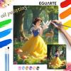 Snow White Forest Animals Oil Paint by Numbers Painting Kit Hand Painted Home Decor Gift
