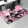 1pc Sanrio Kuromi Mermaid Printed Office Carpet Rectangle Rug Under The Table,Perfect Room Decor for Living Room, Bedroom, Kitchen, Non-slip Floor Mat
