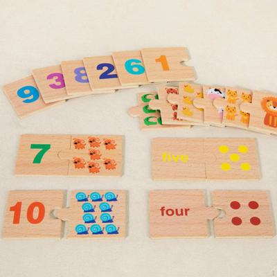 Wooden Puzzle for Kids ,Preschool Learning, Portable Education Mathematics Teaching Aids