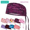 New OBGYN Uterus Pattern Scrub Cap Medical Nurse Maternity Work Hat for Woman Man 100% Cotton Surgical Hats