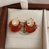 Simple Resin Earrings, Ear Buckle Pendant, Personality Versatile Temperament Earrings, Niche High-End Earrings, Light Luxury And Exquisite