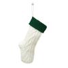 Colorblocked Thick Wool Knitted Christmas Tree Ornaments Pendants Can Be Embroidered Christmas Stockings Gift Bags