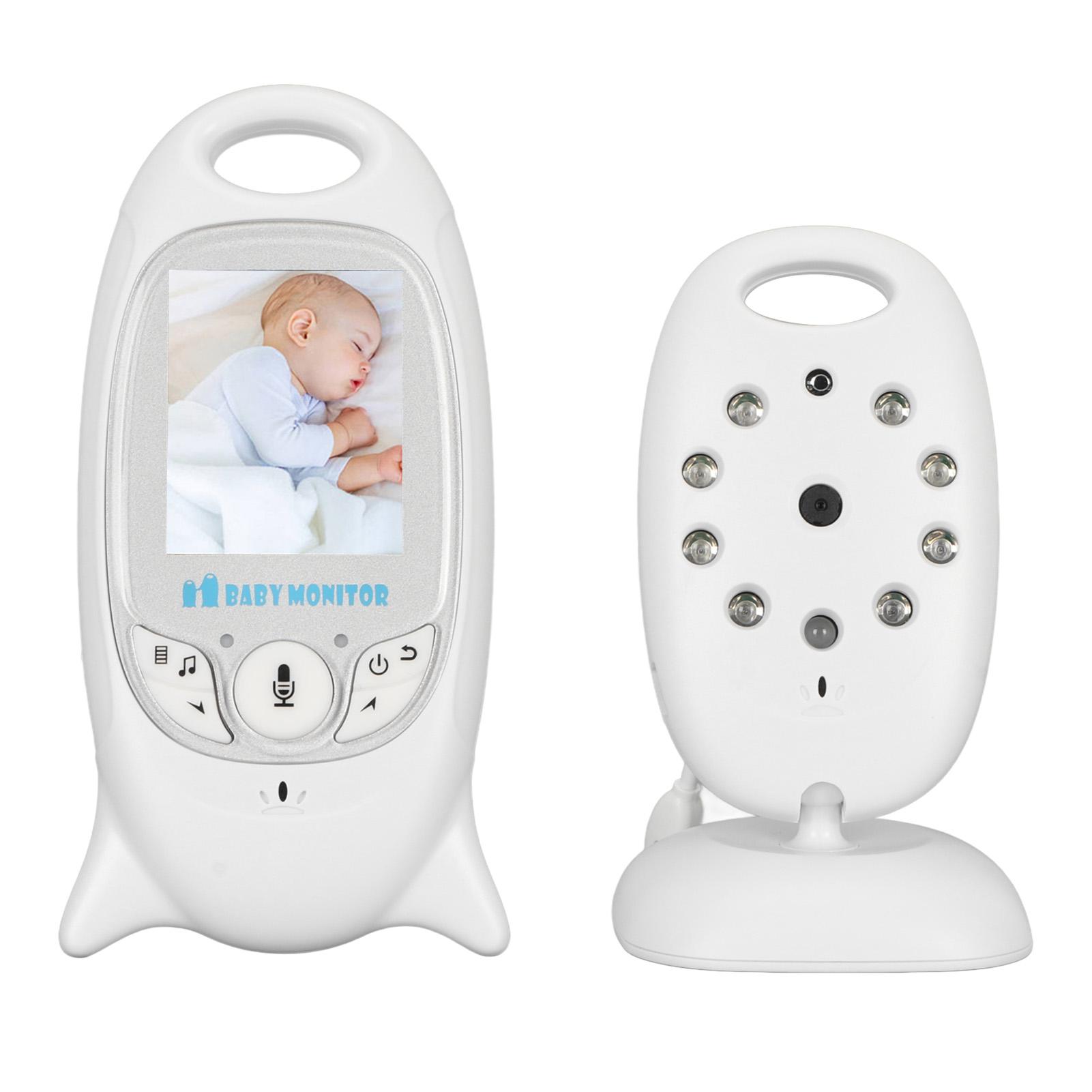 

Video Baby Monitor 2 Inch Screen 2 Way Calling Night Vision 8 Lullabies Baby Nursery Camera with EU Plug