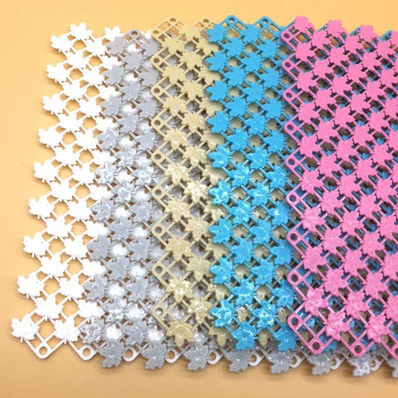 25*25cm Household Bath Toilet Kitchen Waterproof Mat Bathroom Non-slip Splicing Toilet Hollow Drain Mat