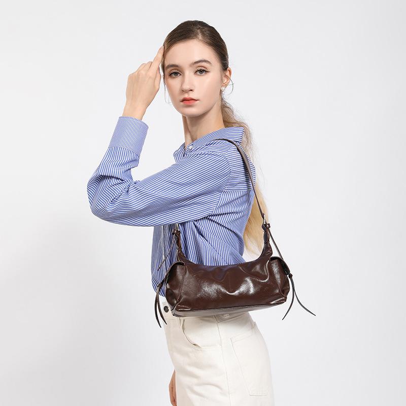 

Сумка через плечо для поездок на работу Новая сумка под мышкой темно-коричневого