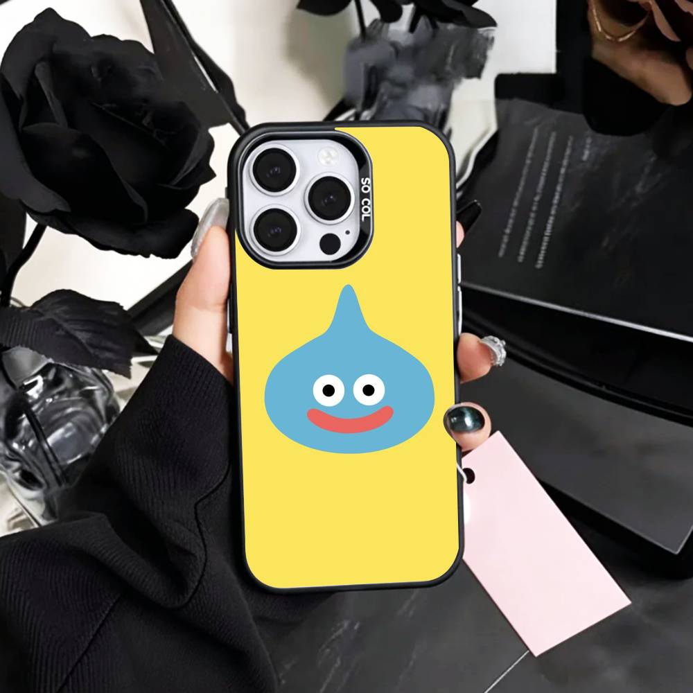 D-Dragon Q-quest S-slimes   Phone Case For iPhone17,16,15,14,13,12,11 Plus,Pro Max Colored Silver Plated Inside Cover iPhone15promax