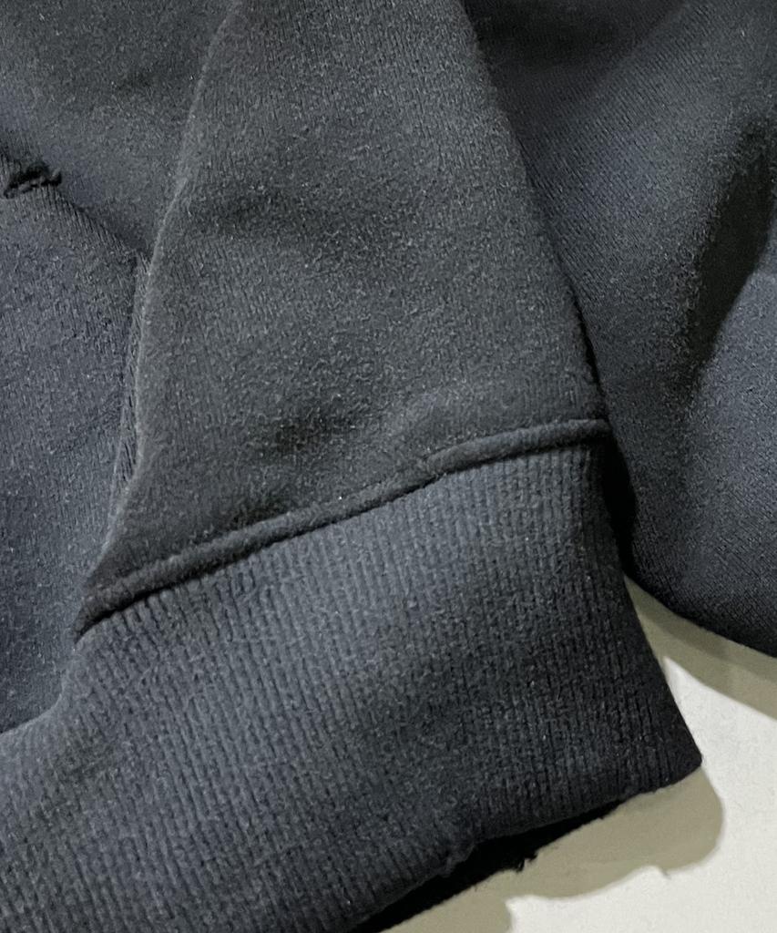Sk8Er Rock Kreuzstich Grunge Kapuzenpullover mit Reißverschluss ((Schwarz))