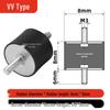 VV Type Rubber Shock Absorber with Dual External Threaded Rods - Industrial Vibration Dampening Silent Buffer Pad NHE01