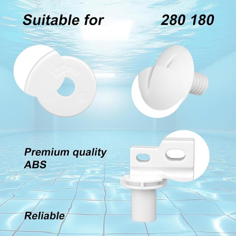 6PCS Pool Cleaner Replacement Parts ABS Plastic Axles Screws Washers Rebuild 280 180 Damage Prevention