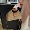 Women's Wicker Straw Shoulder Bag Handwoven Boho Basket Top Handle Messenger Bag