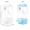 Transparent Automatic Bird Feeder Hanging Spill-Proof Parrot Cage Feeder with Stand Large Capacity Bird Feeder Dispenser