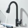 304 Brushed Kitchen Faucet, Black Surface Faucet, Kitchen Sink Faucet, Pull-out Kitchen Faucet, Single Hole Faucet
