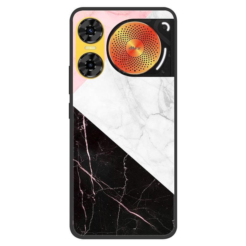 For ZTE Nubia Music 2 Case 2025 Soft Black Silicone Bumper Butterfly Painted Phone Cover for Nubia Music2 Cases Fundas Capa