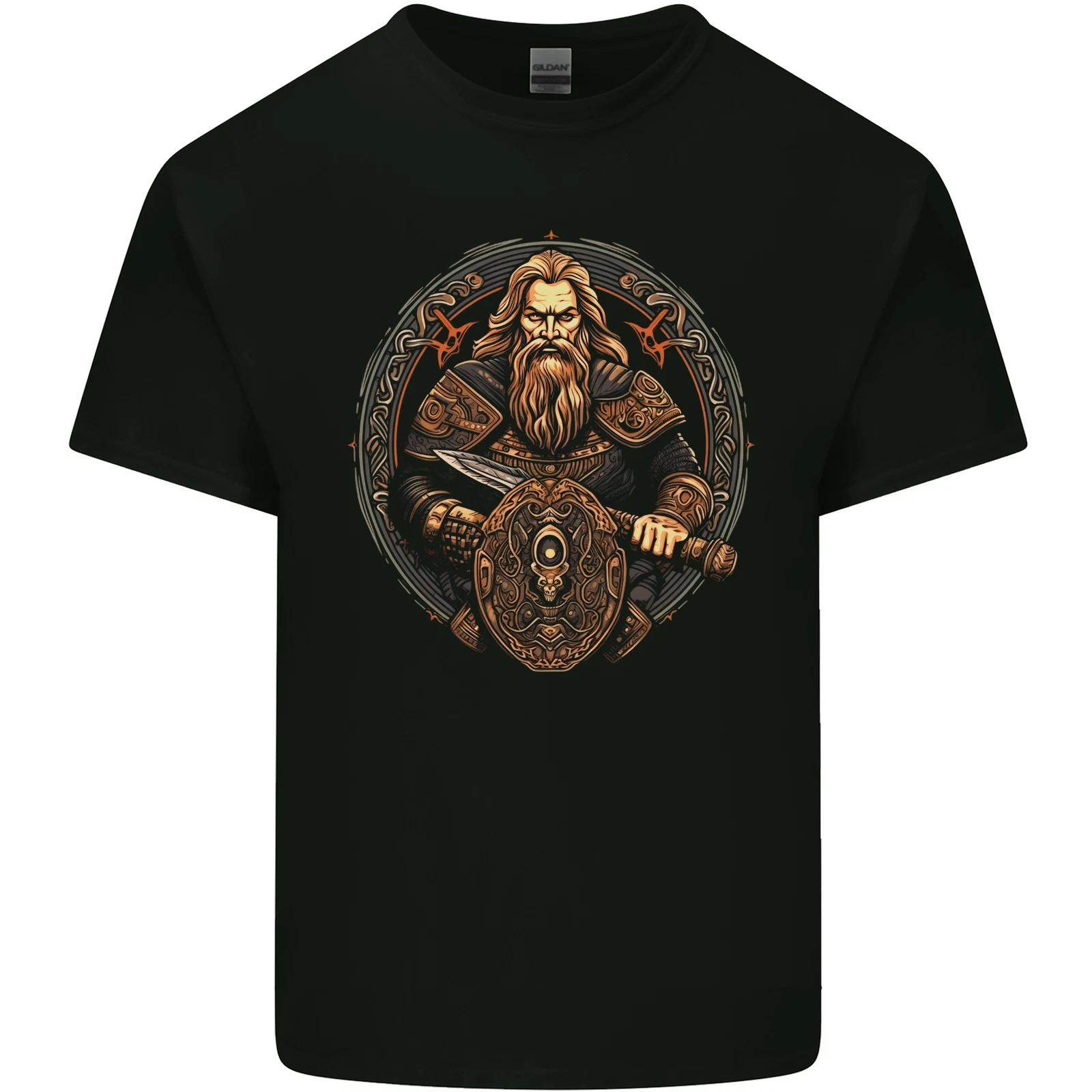 Viking Warrior With Sword and Shield Kids T-Shirt Childrens M