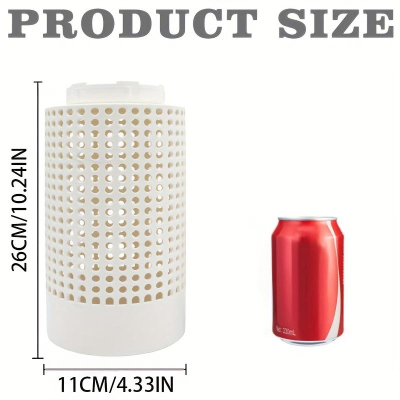 1 buc. Recipient de compost din plastic alb pentru râme, cu găuri și capac - Ideal pentru deșeuri organice, potrivit pentru grădini, curți, terase de legume