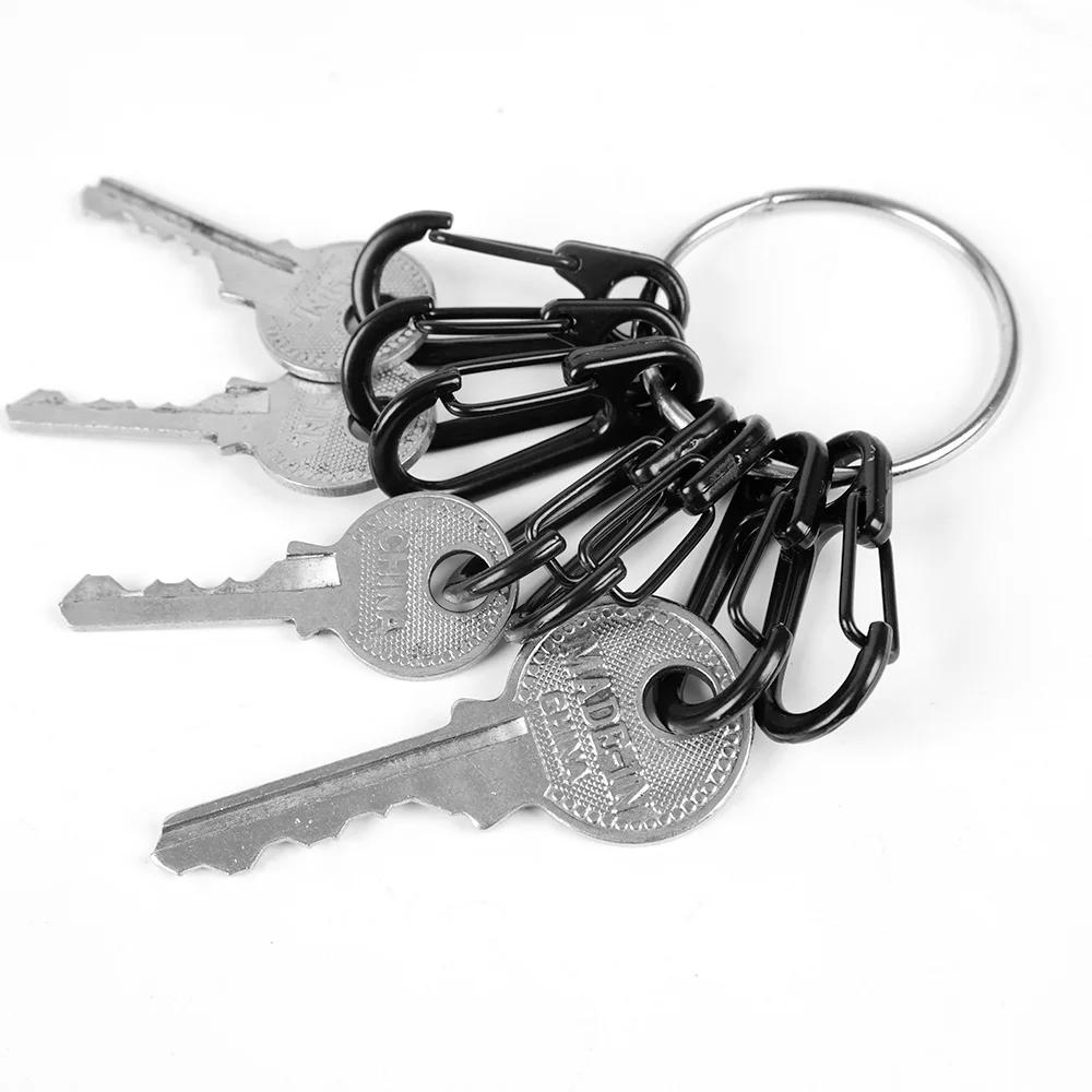 O-Ring Federverschlüsse Metall Öffnbarer Karabiner Schlüsselanhänger Ringe Taschenclips Haken Hundeketten Schnallen Verbinder für DIY Schmuck