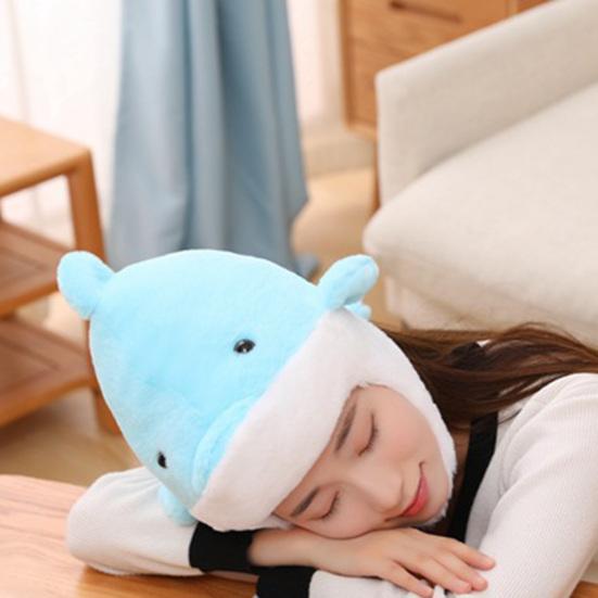 Cosplay Kopfbedeckung Ultraweich Warmhalten Foto Performance Requisite Cartoon Delfin Plüsch Cosplay Mütze für Fotostudio