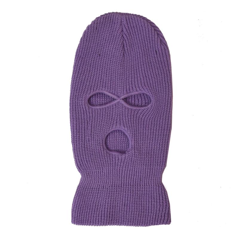 2025 New Fashion 3-Hole Knitted Full Face Cover Ski Mask Winter Balaclava Warm Knit Full Face Mask For Outdoor Sports