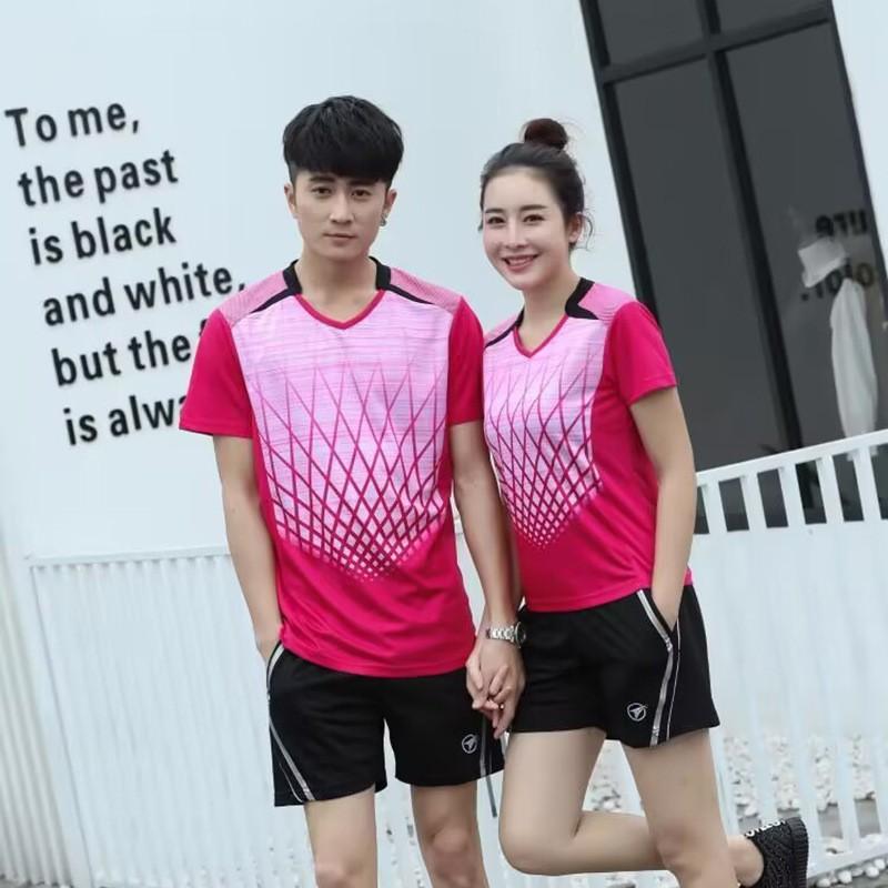Breathable Sports Shirts Men Women Table Tennis Badminton Outfits