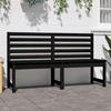 VidaXL Banc de jardin noir 157,5 cm bois massif de pin 824043