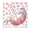 Watercolor Cartoon Bunny Wall Stickers Baby Nursery Wall Decals for Kids Room Living Room Bedroom Home Decor Rabbit Stickers PVC