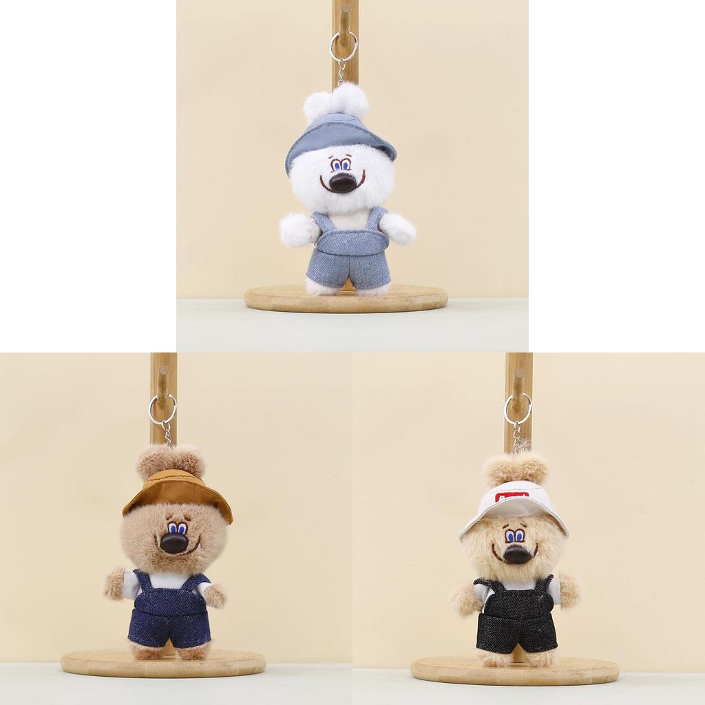 Plush Bear Keychain Animal Plush Toy For Couples Bag Charm