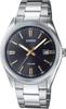 Casio Analog Quartz Men's Wristwatch MTP-1302D-1A2V Metal Band Silver Dark Gray Dial Gold Index