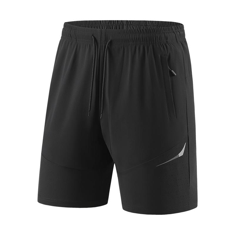 Men s Breathable Quick-Dry Athletic Shorts - Summer Lightweight Casual Five-Point Fitness Pants 7XL чёрный