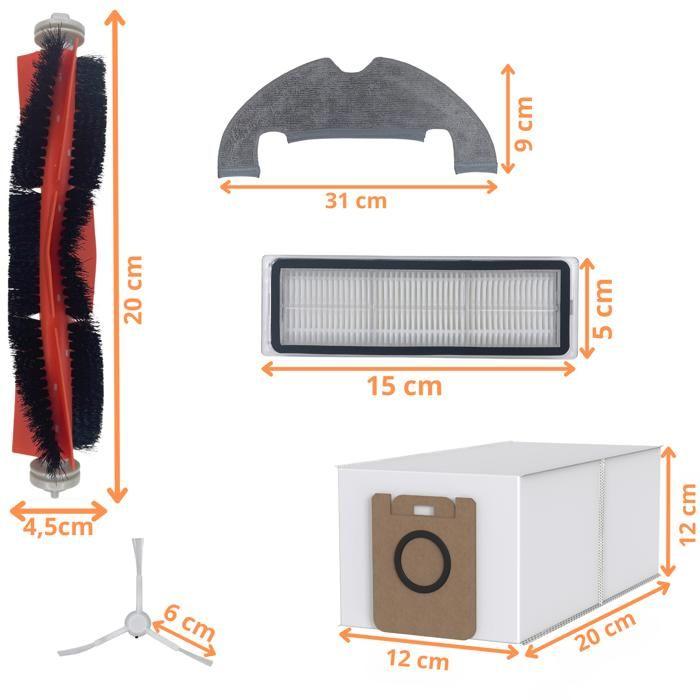 Accessory Pack for Dream D10 Plus/L10 Plus/Z10 Pro - Bag/Filter/Mop/Side Brush/Extractor Roller Phonillico®