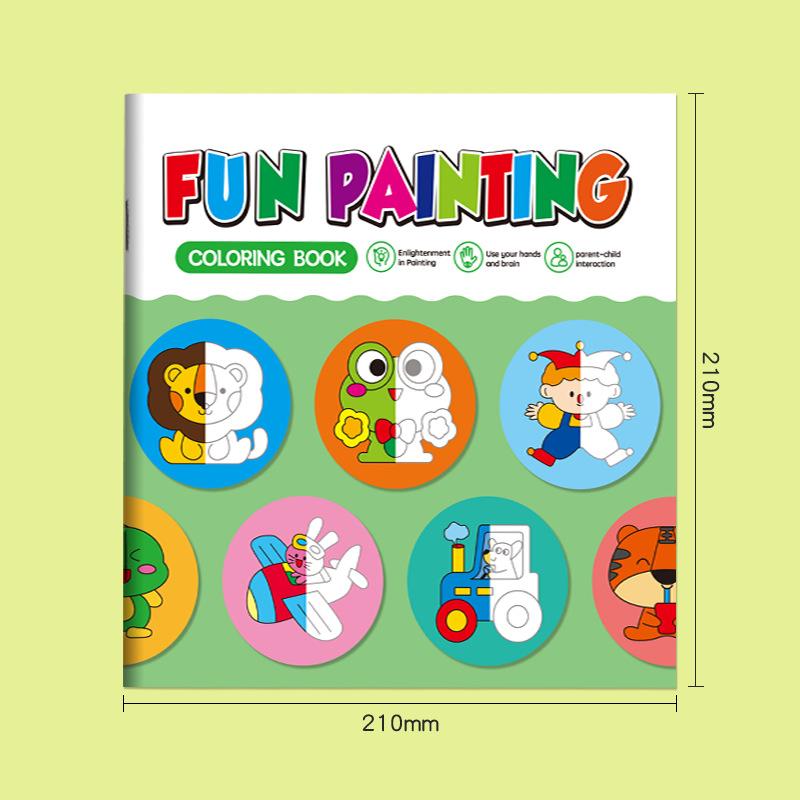 

Children S Half-Page Drawing And Doodling Book | Cute Animal Coloring Enlightenment Coloring Book | Improve Concentration