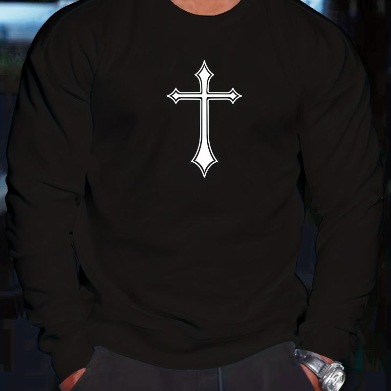 

Relaxed Fit Crew Neck Sweatshirt, Ribbed Trim, Classic Office XXL чорний