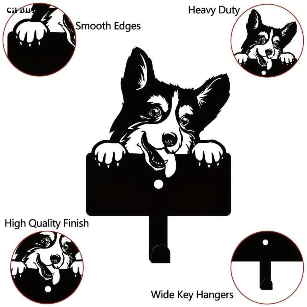 Wall Hook Metal Corgi Dog Lover Home Decor