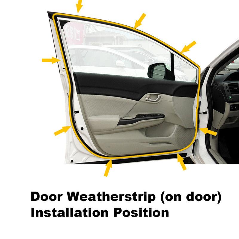 Car Door Weatherstrip Moulding Seal Strip Front Rear Left Right For Honda Civic 2012 2013 2014 2015 72350-SNE-A01